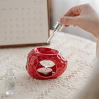 Handmade Fruit Ceramic Aromatherapy Candle Holder - Strawberry, Orange, Lemon for Wax Melts & Essential Oils