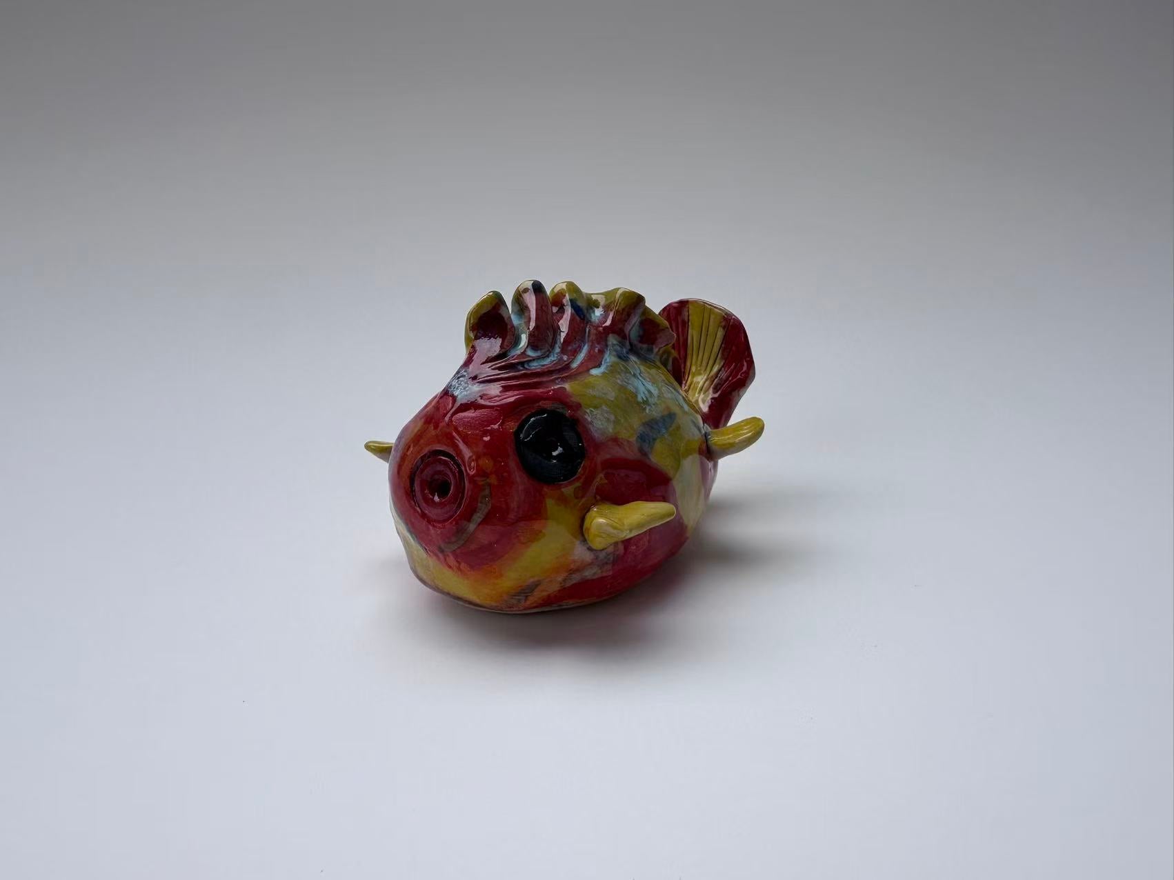 Playful Red-Yellow Handmade Fish