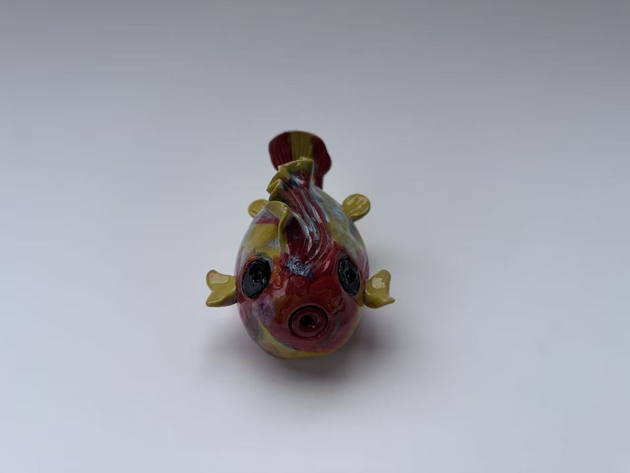 Playful Red-Yellow Handmade Fish