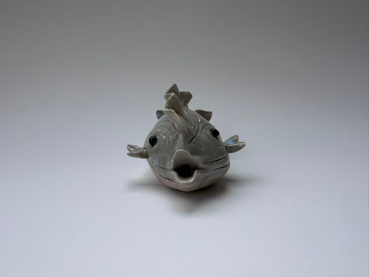 Unique Gray-Blue Handmade Fish