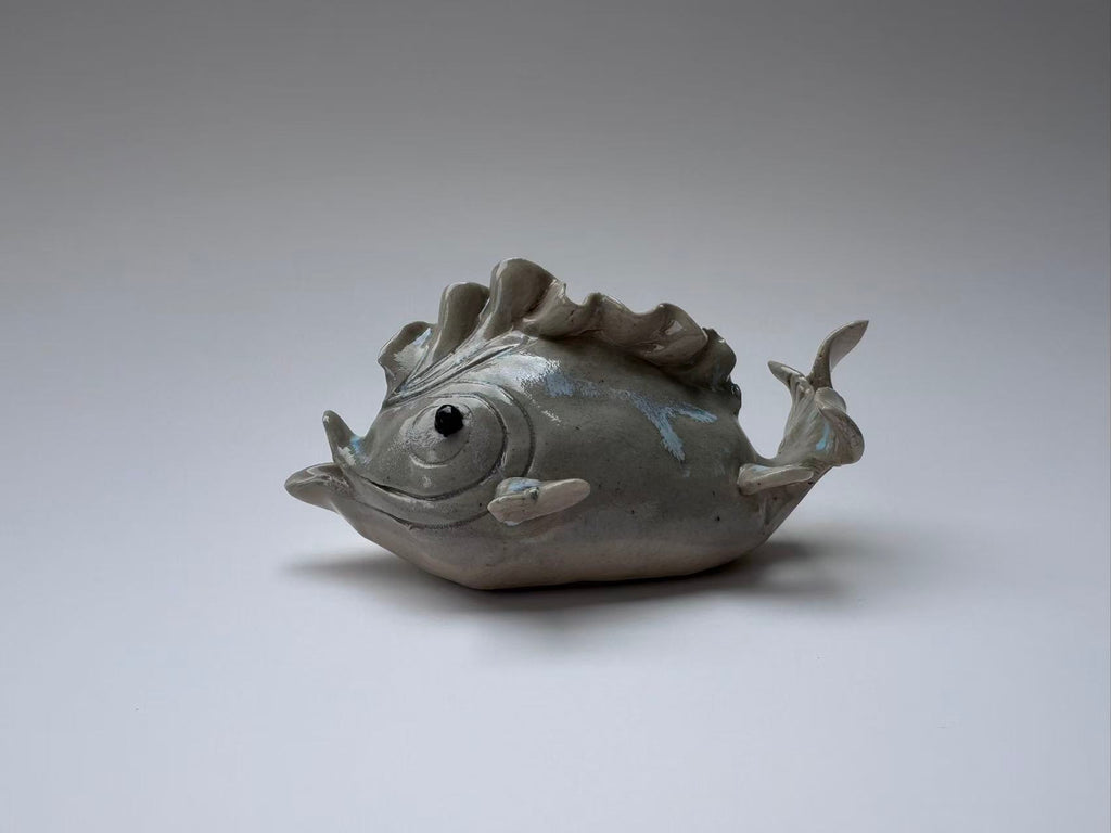 Unique Gray-Blue Handmade Fish