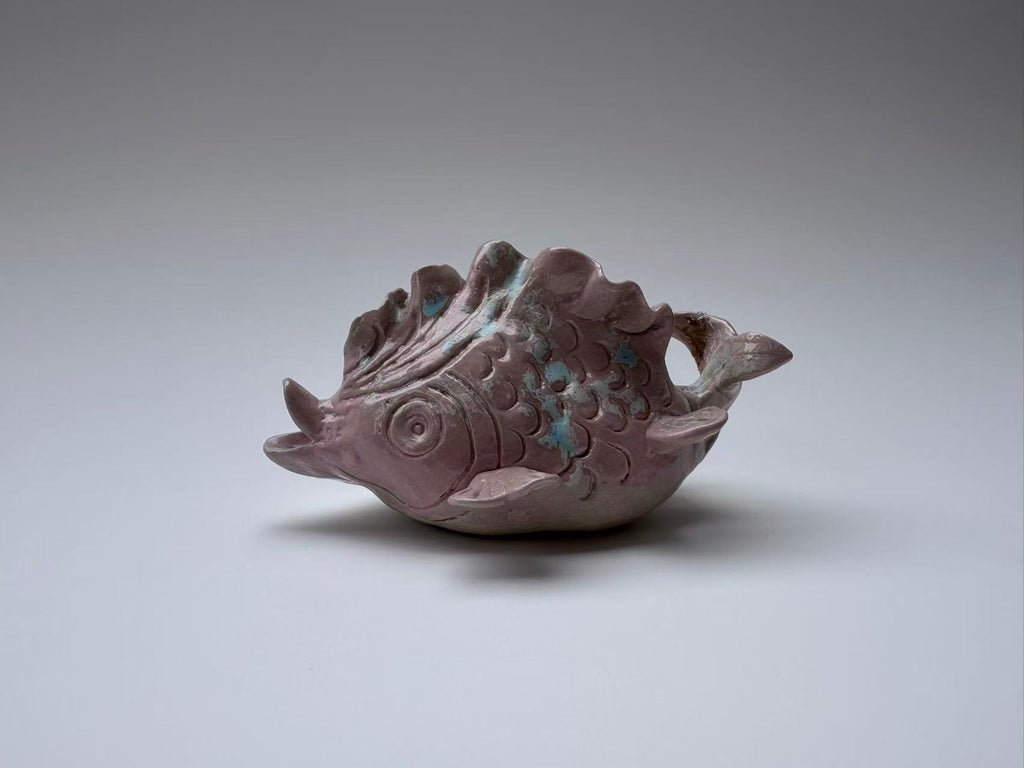 Pastel Purple Textured Handmade Fish