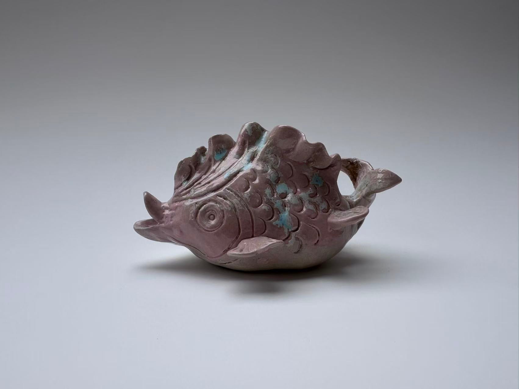 Pastel Purple Textured Handmade Fish