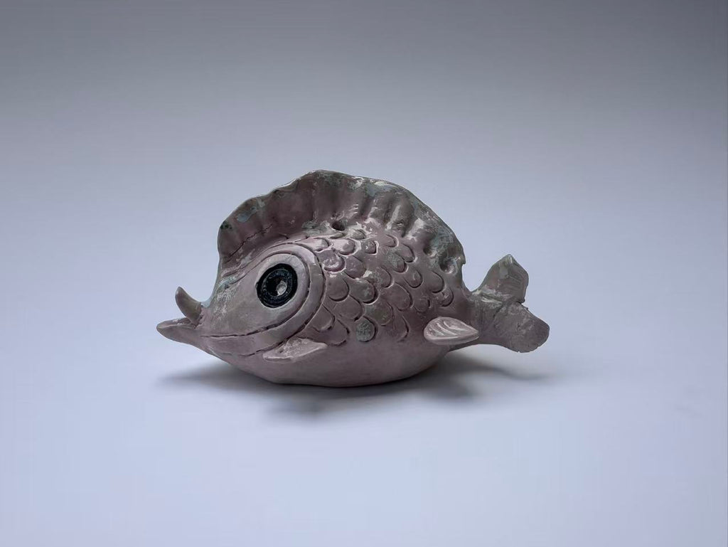 Big-Eyed Lavender Handmade Fish