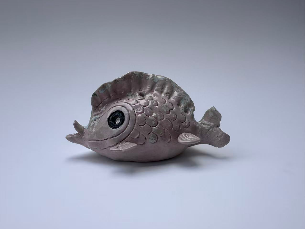 Big-Eyed Lavender Handmade Fish