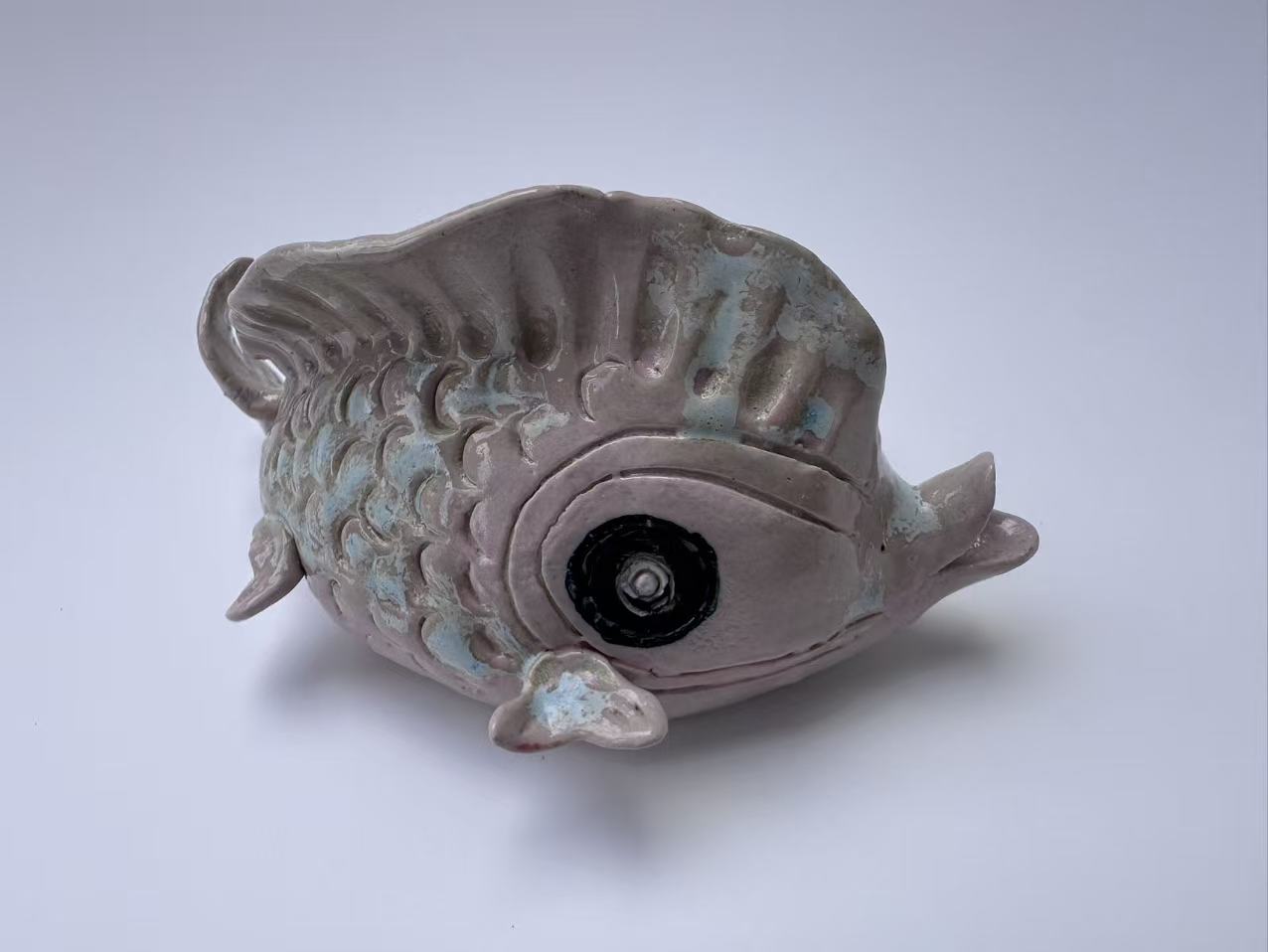 Big-Eyed Lavender Handmade Fish