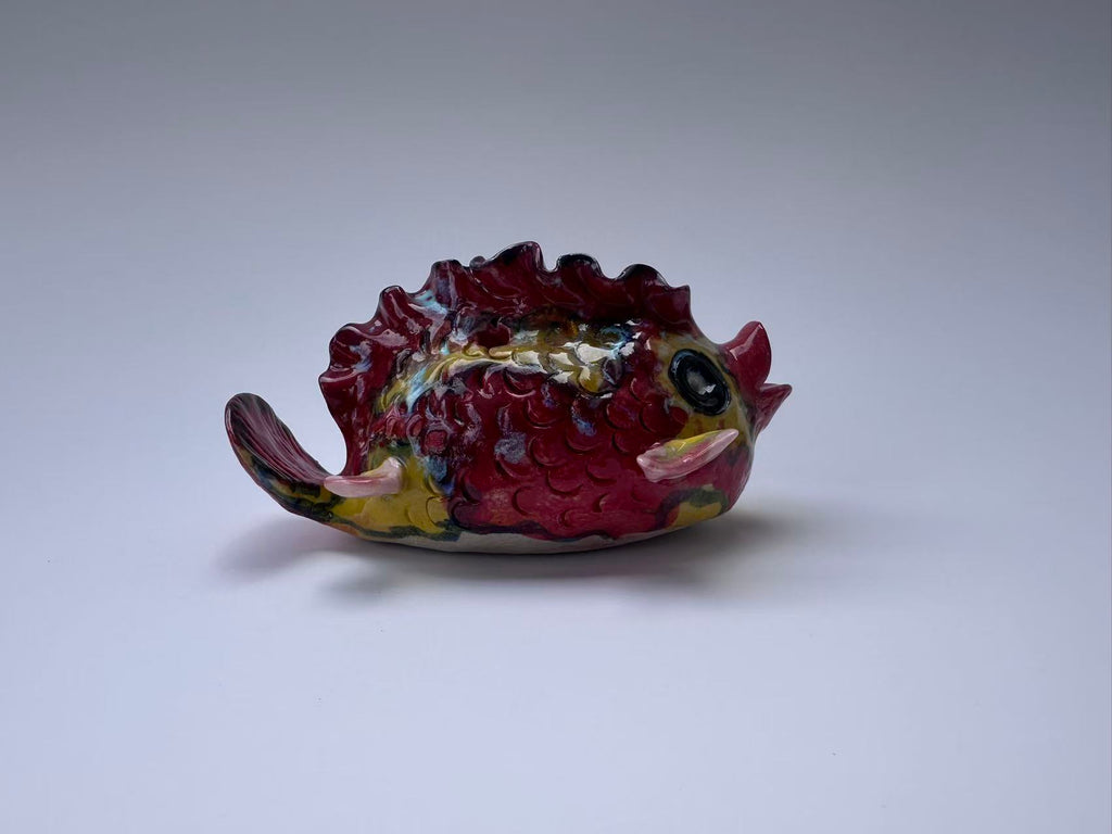 Rich Red-Gold Scaled Handmade Fish