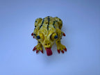 Yellow Spotted Frog with Red Claws | Handmade Frog Sculpture