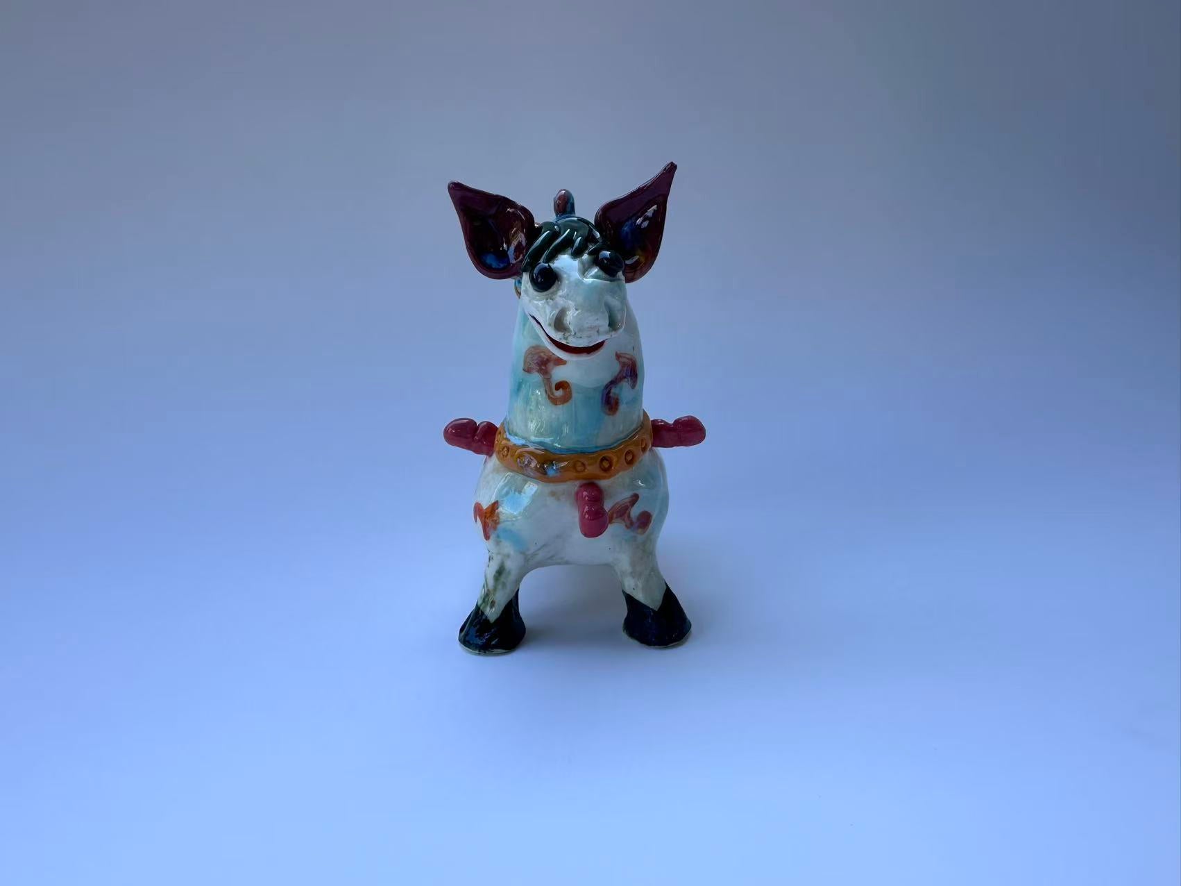 Handmade Colorful Horse Art Sculpture