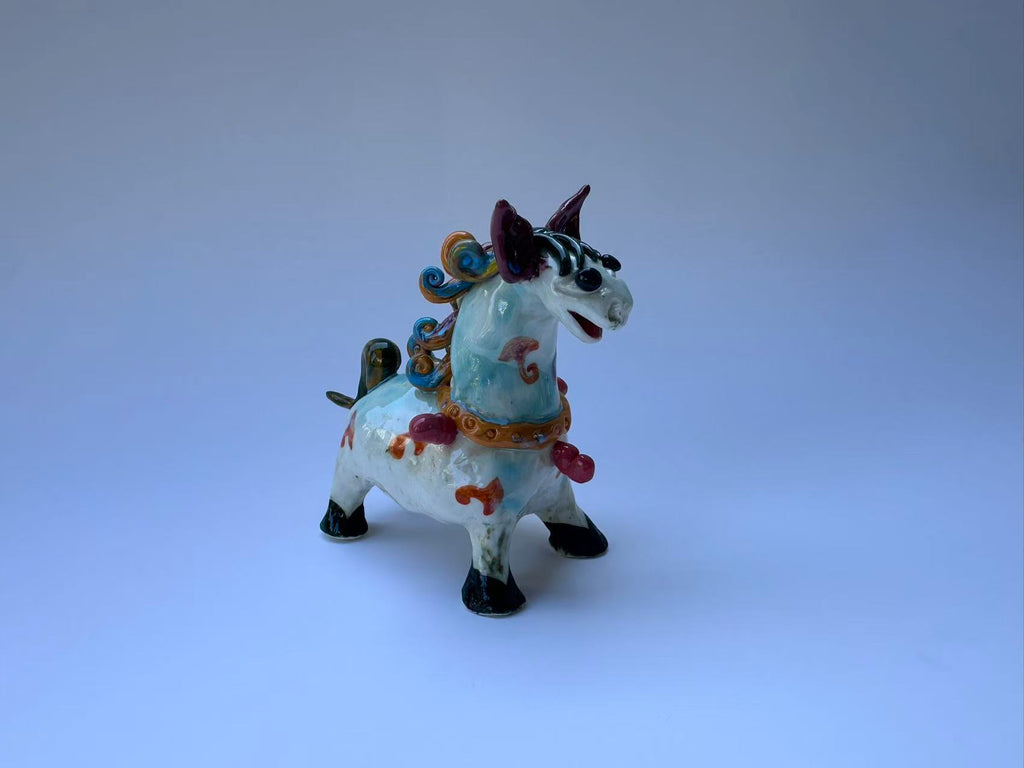 Handmade Colorful Horse Art Sculpture