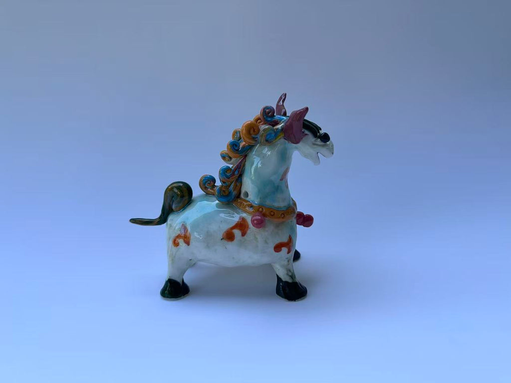 Handmade Colorful Horse Art Sculpture