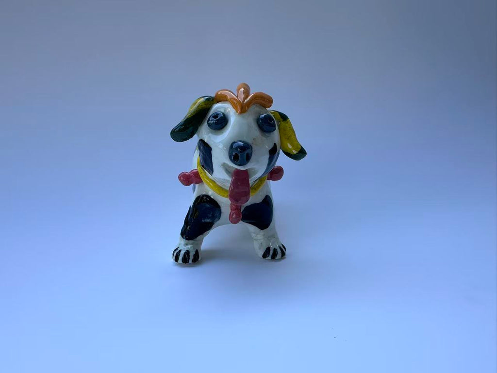 Handmade Colorful Dog Art Sculpture