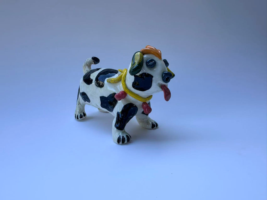 Handmade Colorful Dog Art Sculpture