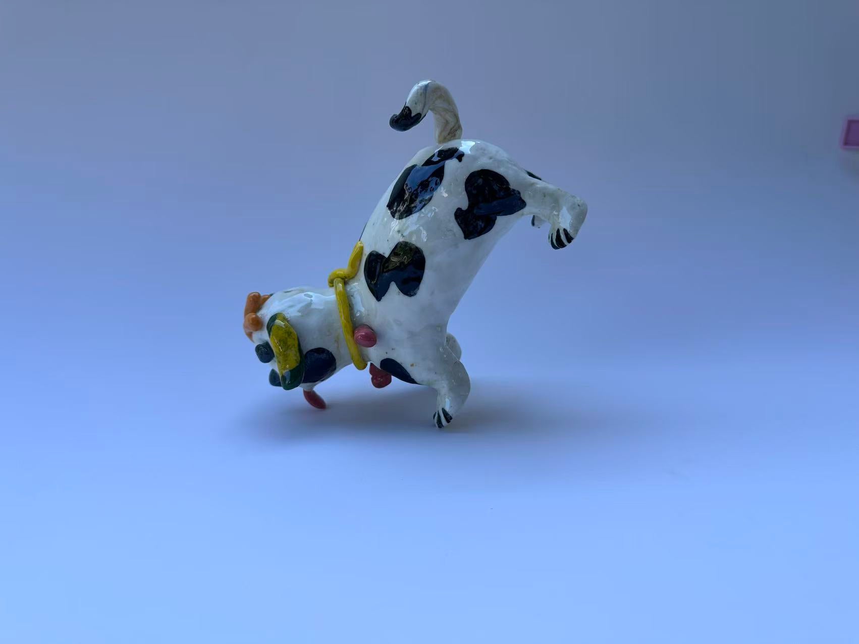 Handmade Colorful Dog Art Sculpture