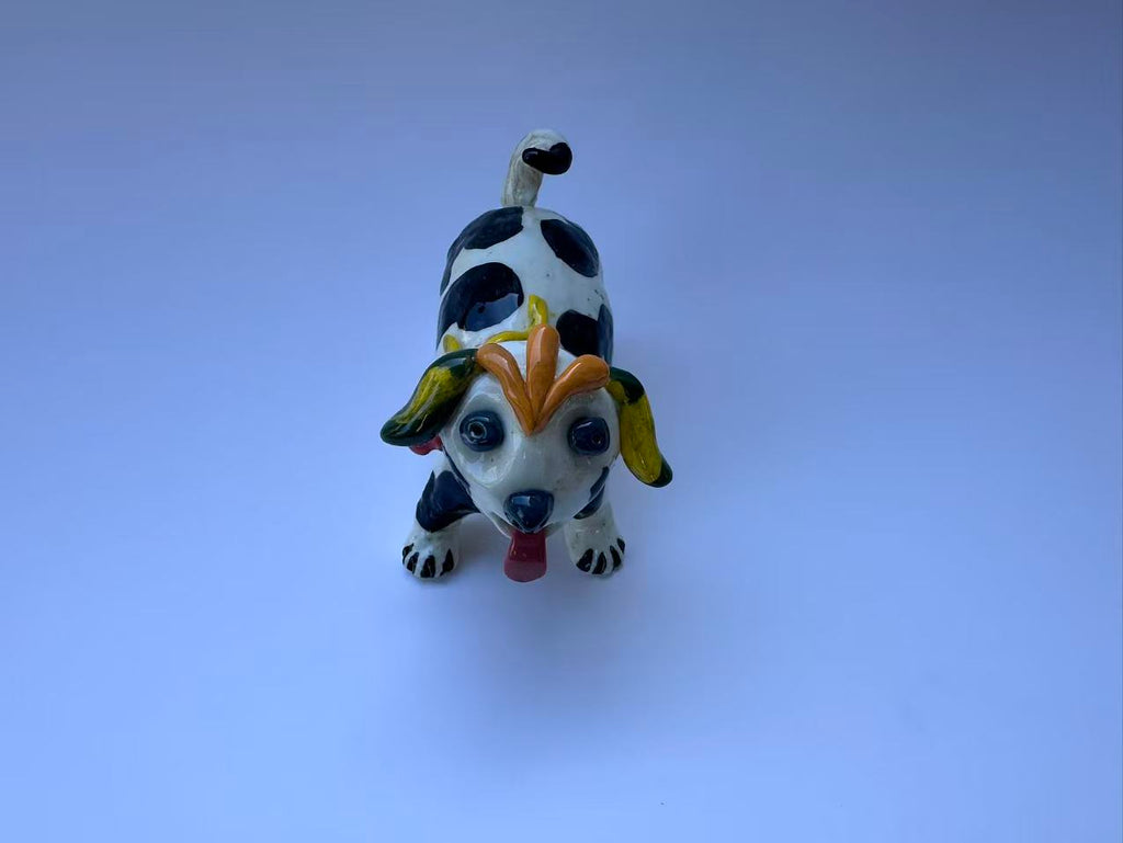Handmade Colorful Dog Art Sculpture