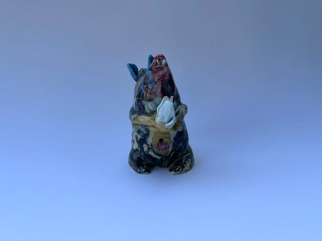 Handmade Ceramic Fantasy Mouse Sculpture