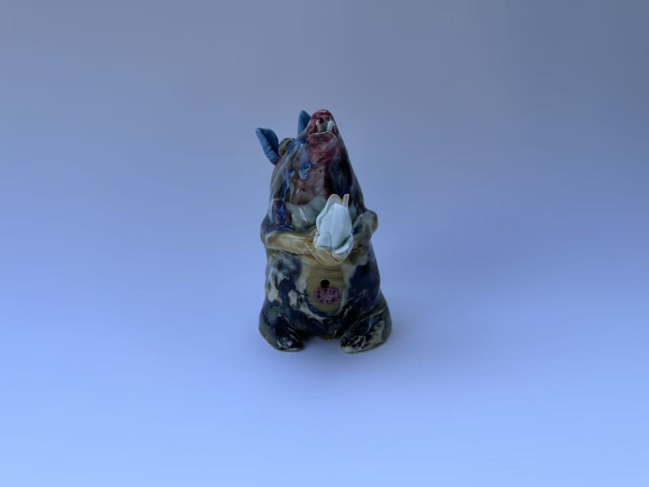 Handmade Ceramic Fantasy Mouse Sculpture