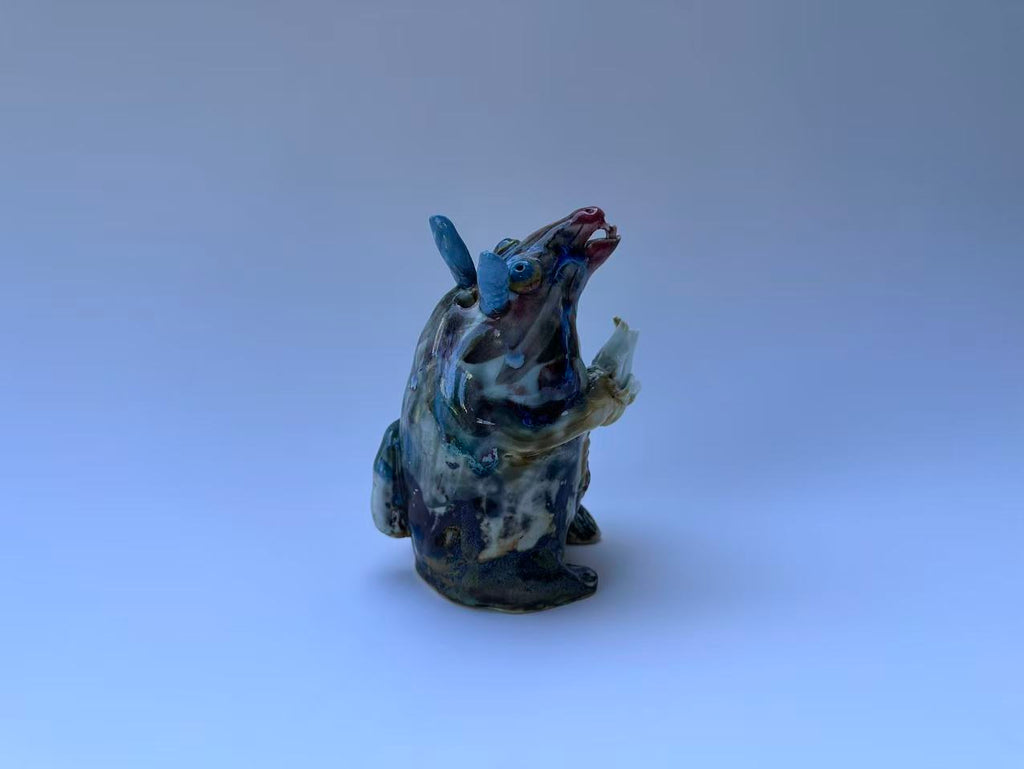 Handmade Ceramic Fantasy Mouse Sculpture