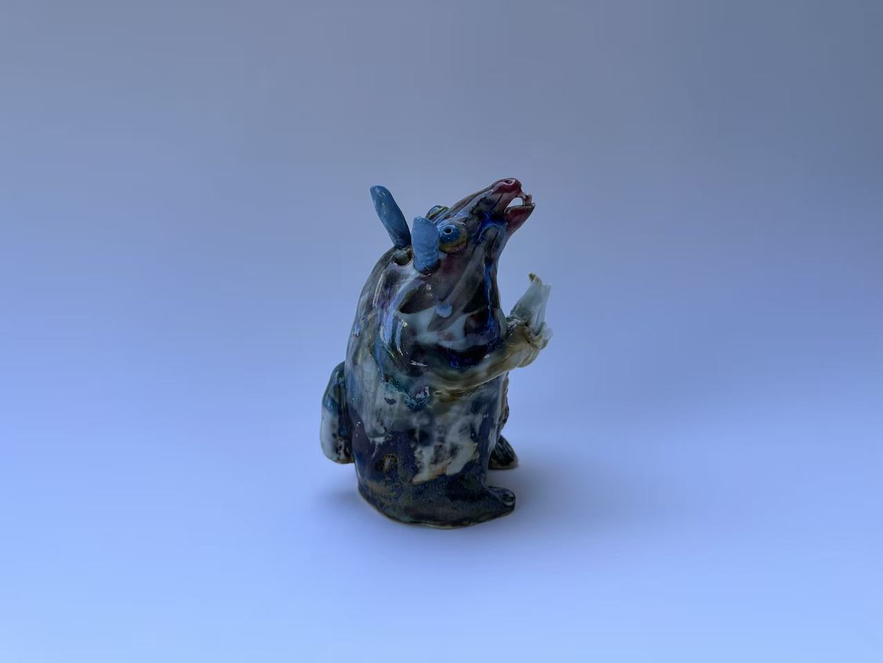 Handmade Ceramic Fantasy Mouse Sculpture