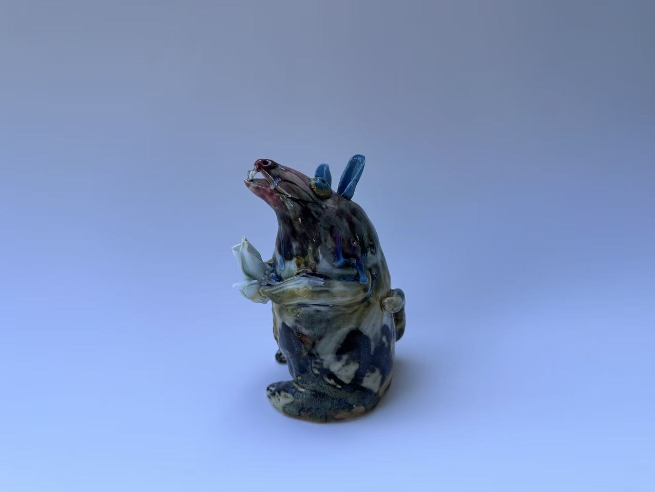 Handmade Ceramic Fantasy Mouse Sculpture