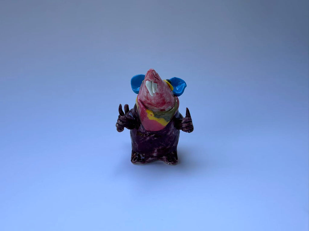 Handmade Ceramic Whimsical Mouse Sculpture