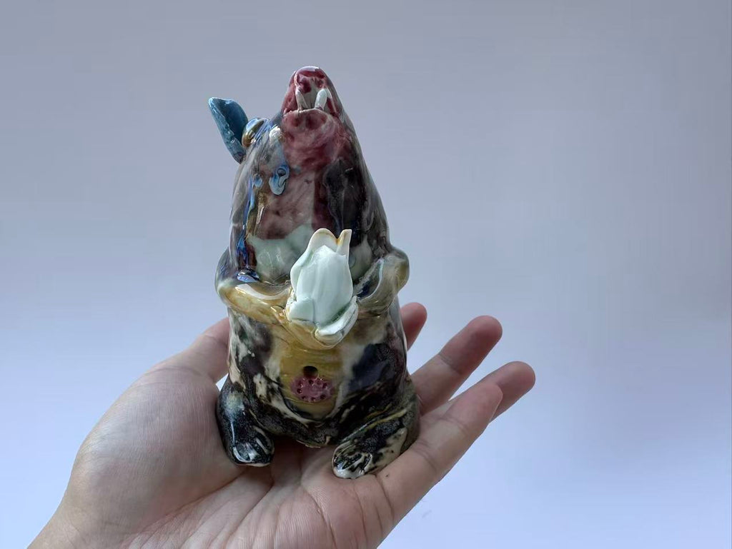 Handmade Ceramic Fantasy Mouse Sculpture