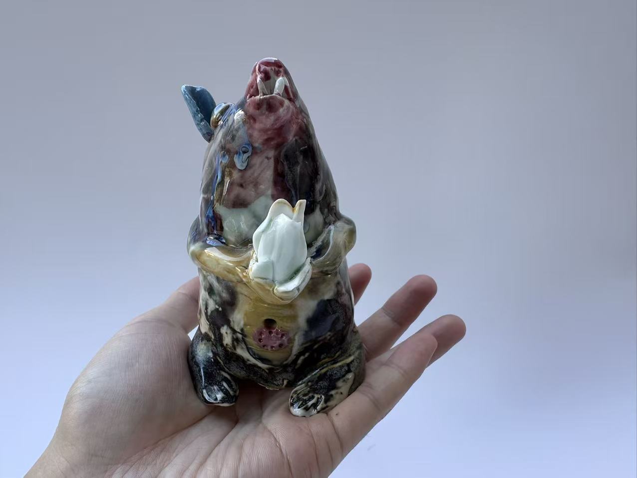 Handmade Ceramic Fantasy Mouse Sculpture