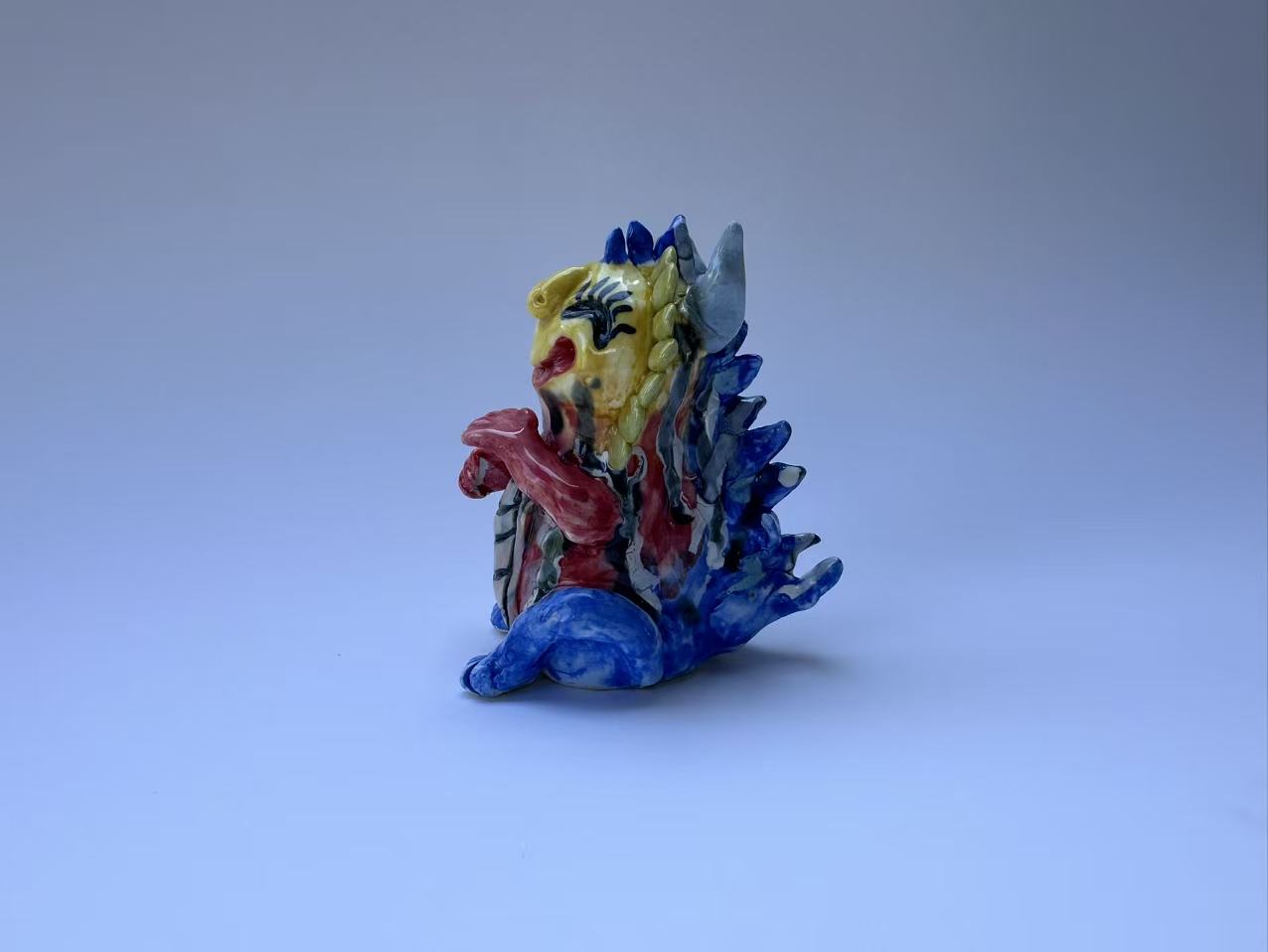 Handmade Colorful Little Dragon Art Sculpture