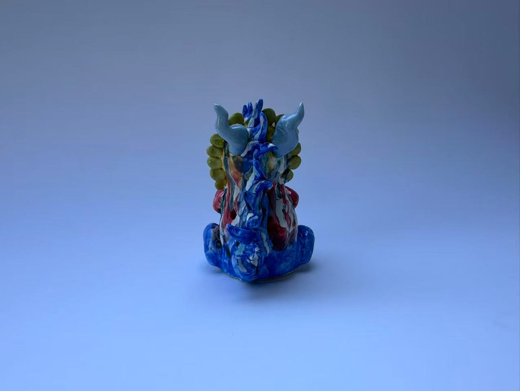 Handmade Colorful Little Dragon Art Sculpture