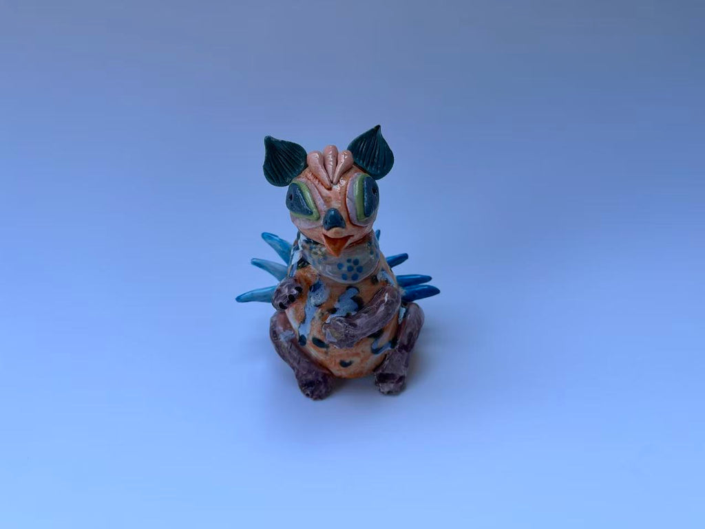 Handmade Colorful Nine-Tailed Fox Art Sculpture