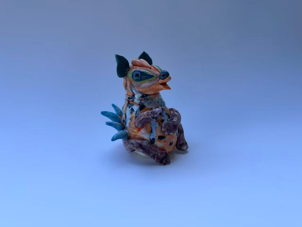 Handmade Colorful Nine-Tailed Fox Art Sculpture