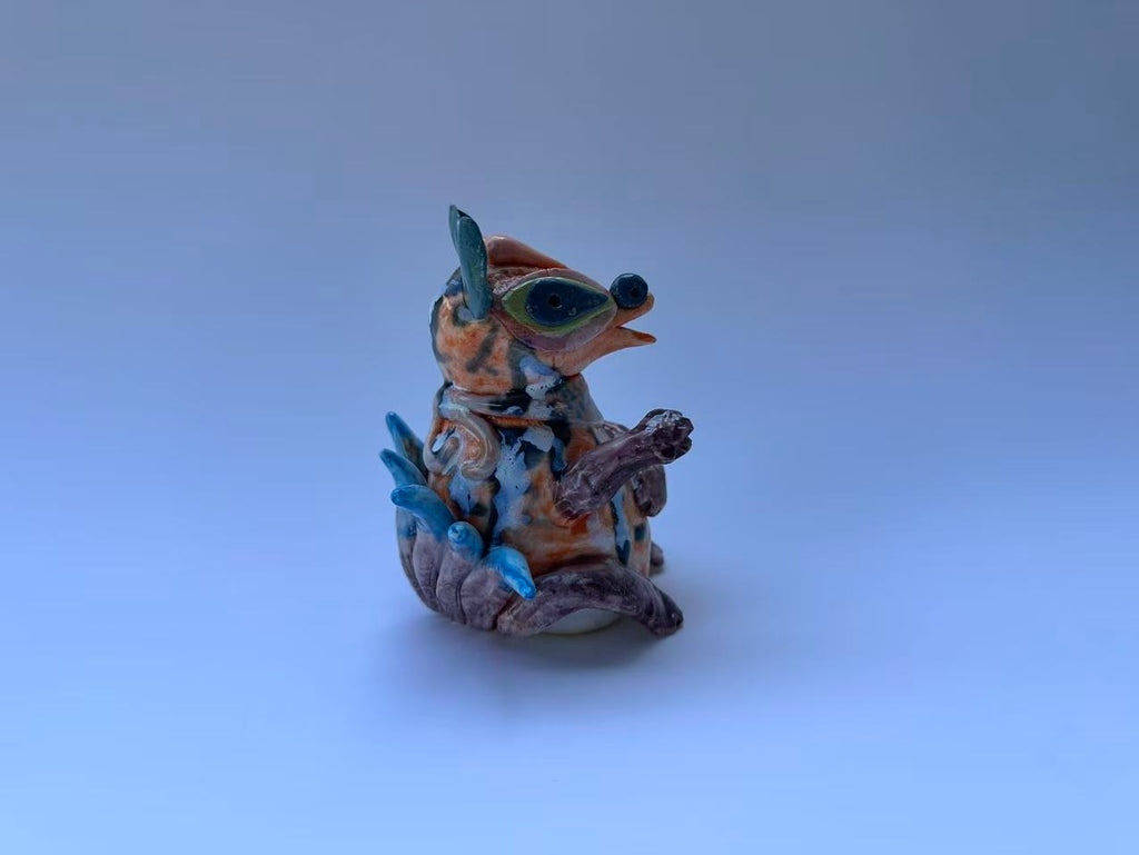 Handmade Colorful Nine-Tailed Fox Art Sculpture