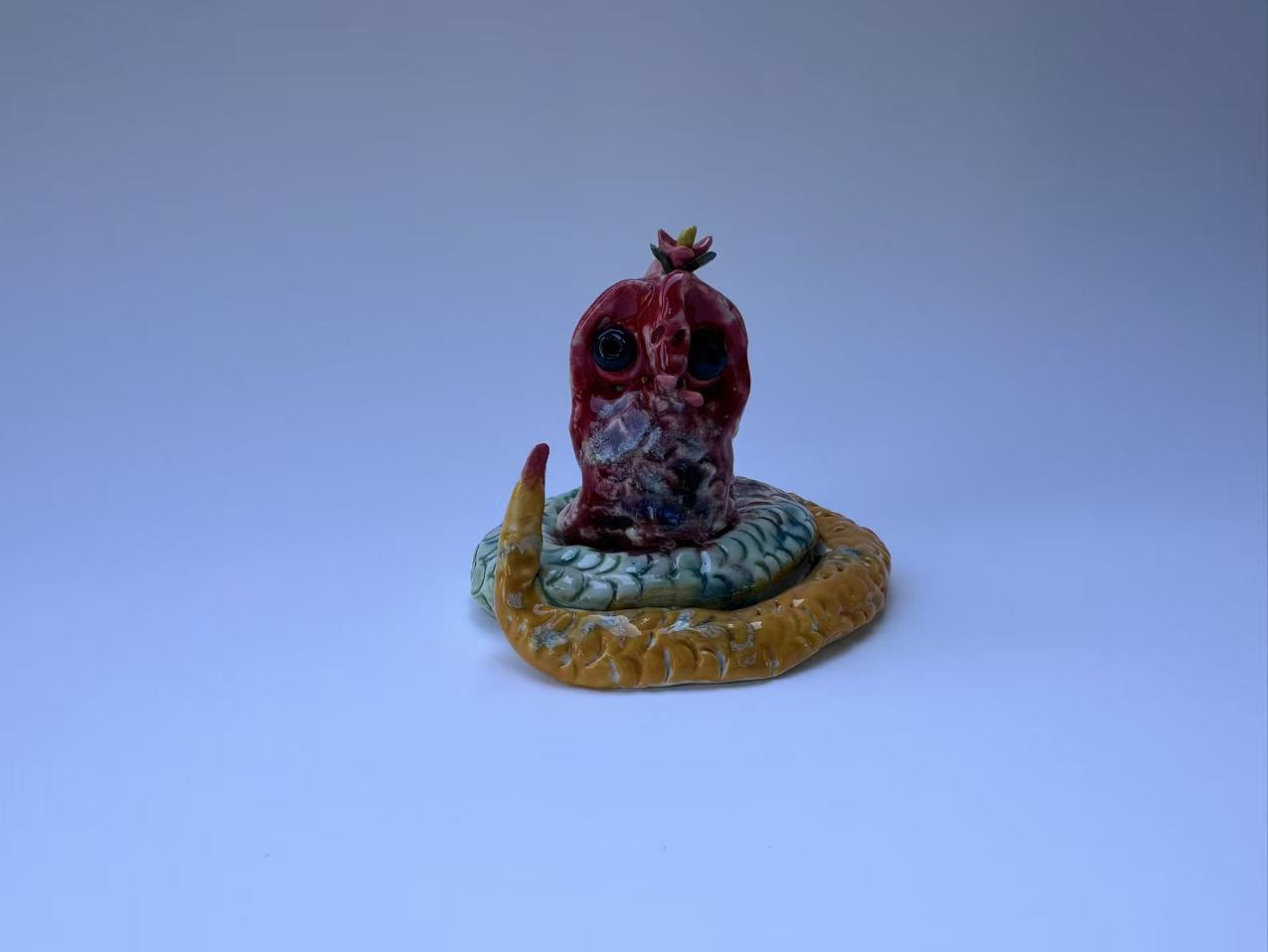 Handmade Colorful Snake Art Sculpture
