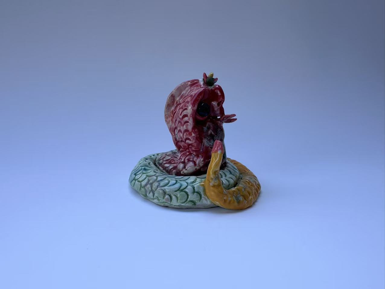 Handmade Colorful Snake Art Sculpture