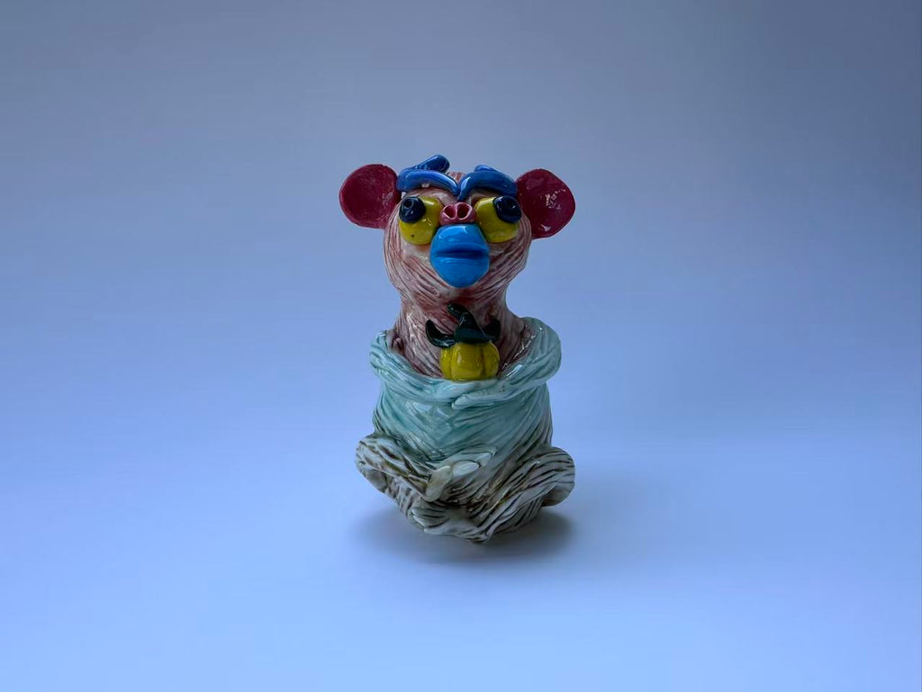 Handmade Whimsical Monkey Sculpture
