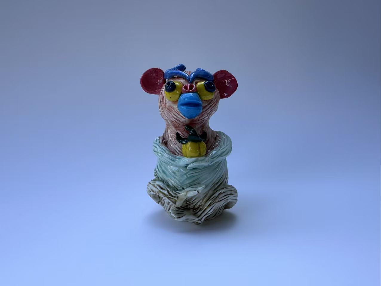 Handmade Whimsical Monkey Sculpture