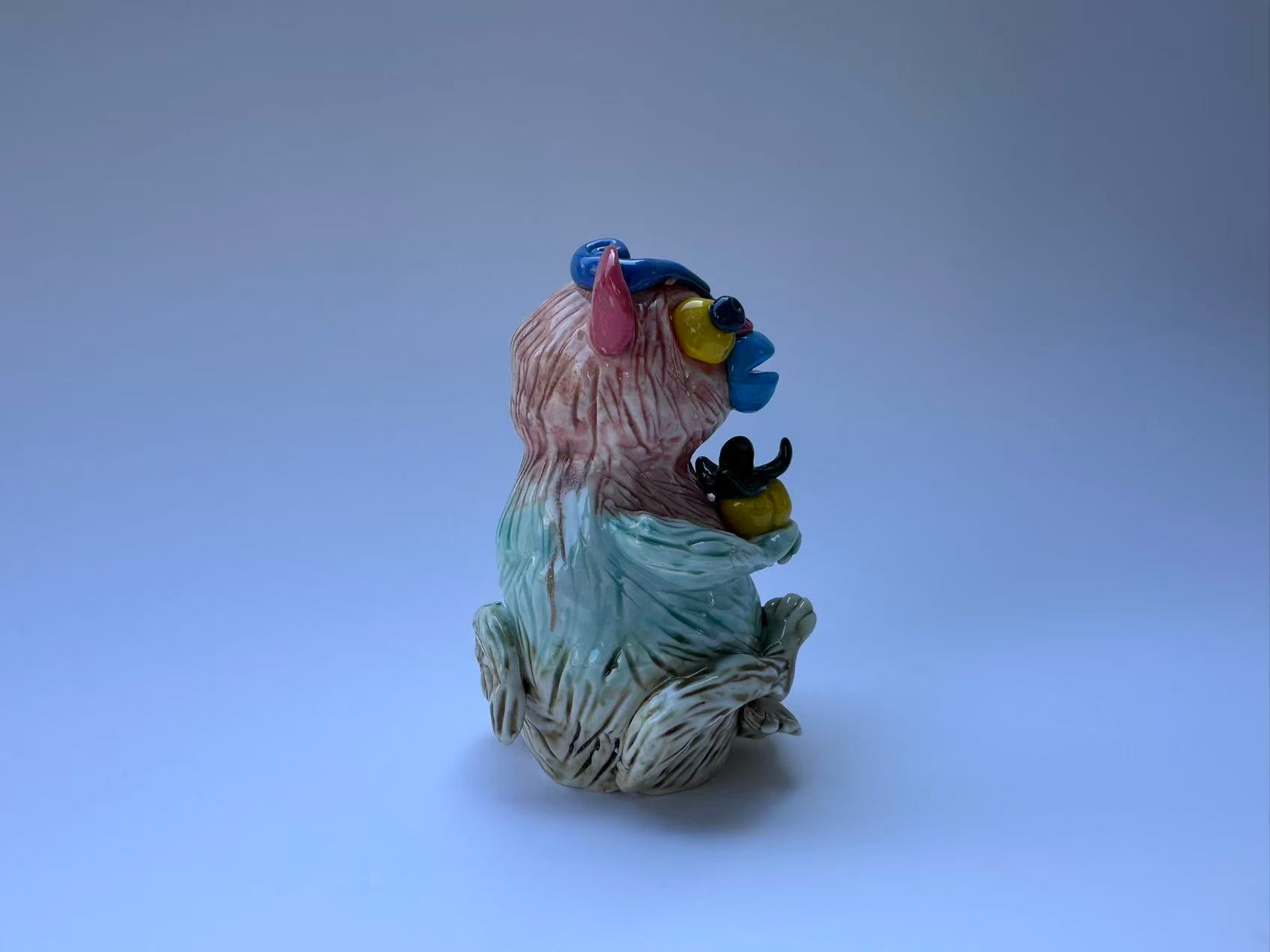 Handmade Whimsical Monkey Sculpture