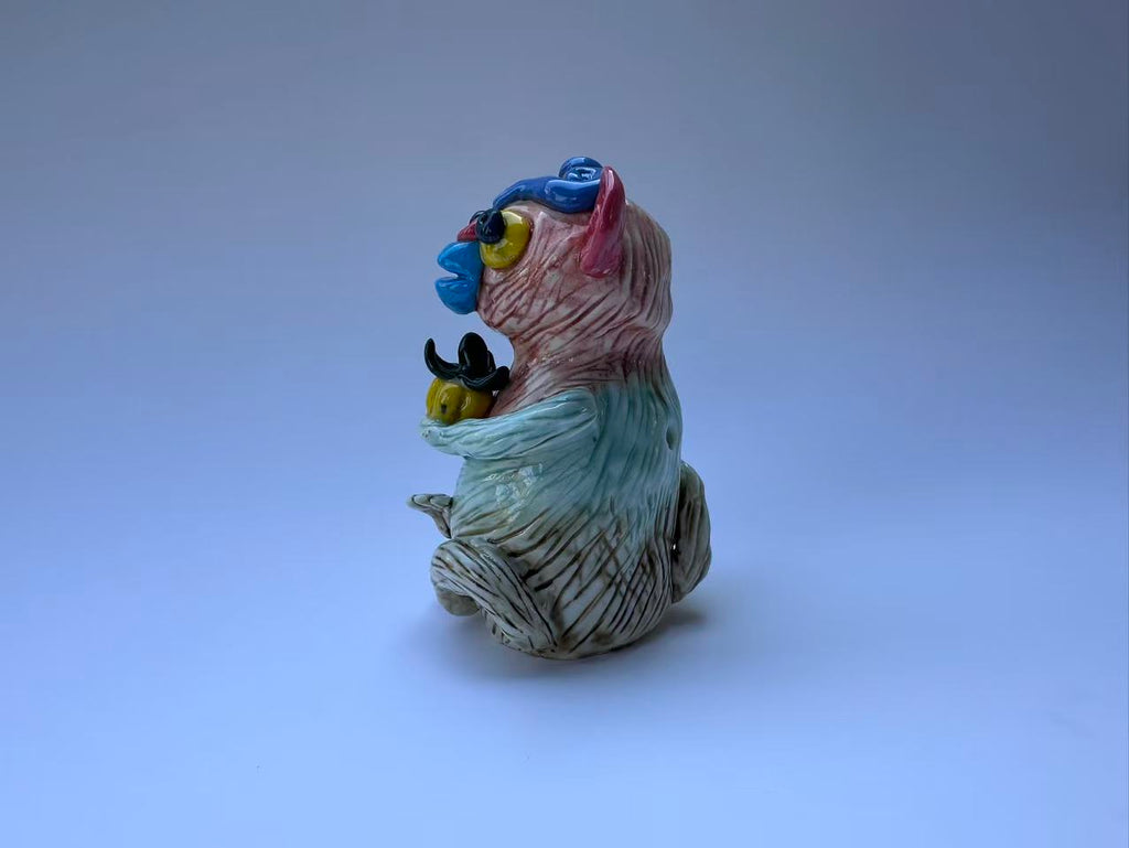 Handmade Whimsical Monkey Sculpture