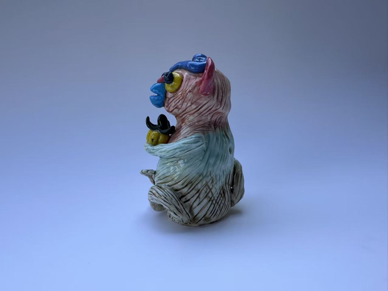 Handmade Whimsical Monkey Sculpture