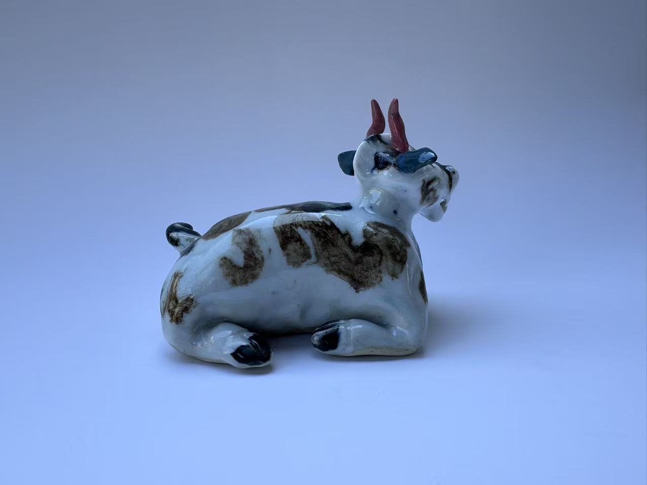 Handmade Colorful Ox Sculpture