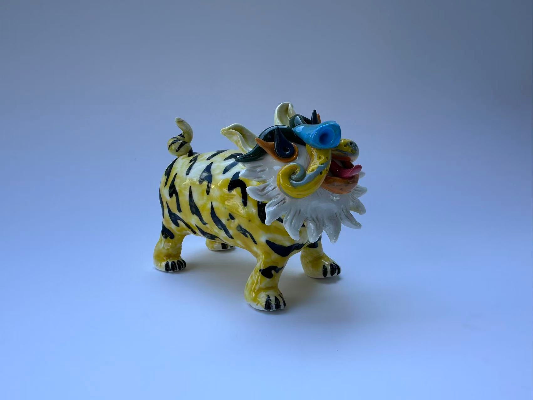 Handmade Whimsical Tiger Sculpture