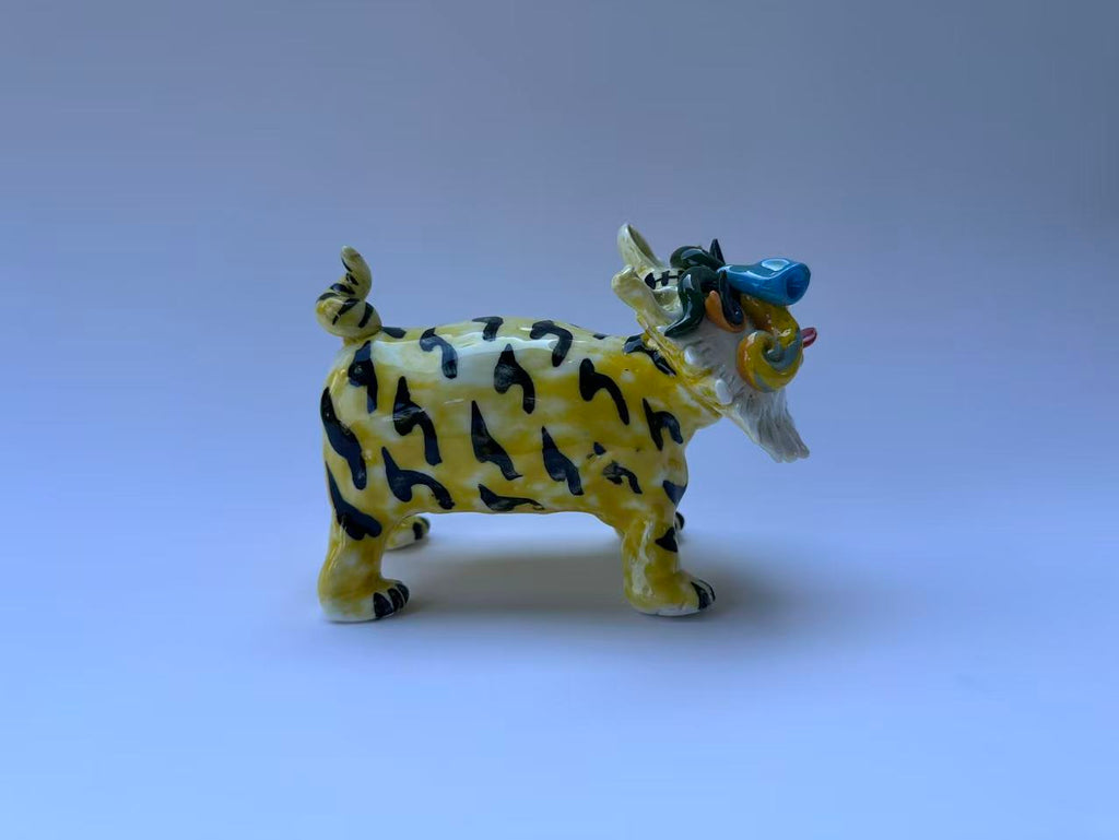 Handmade Whimsical Tiger Sculpture