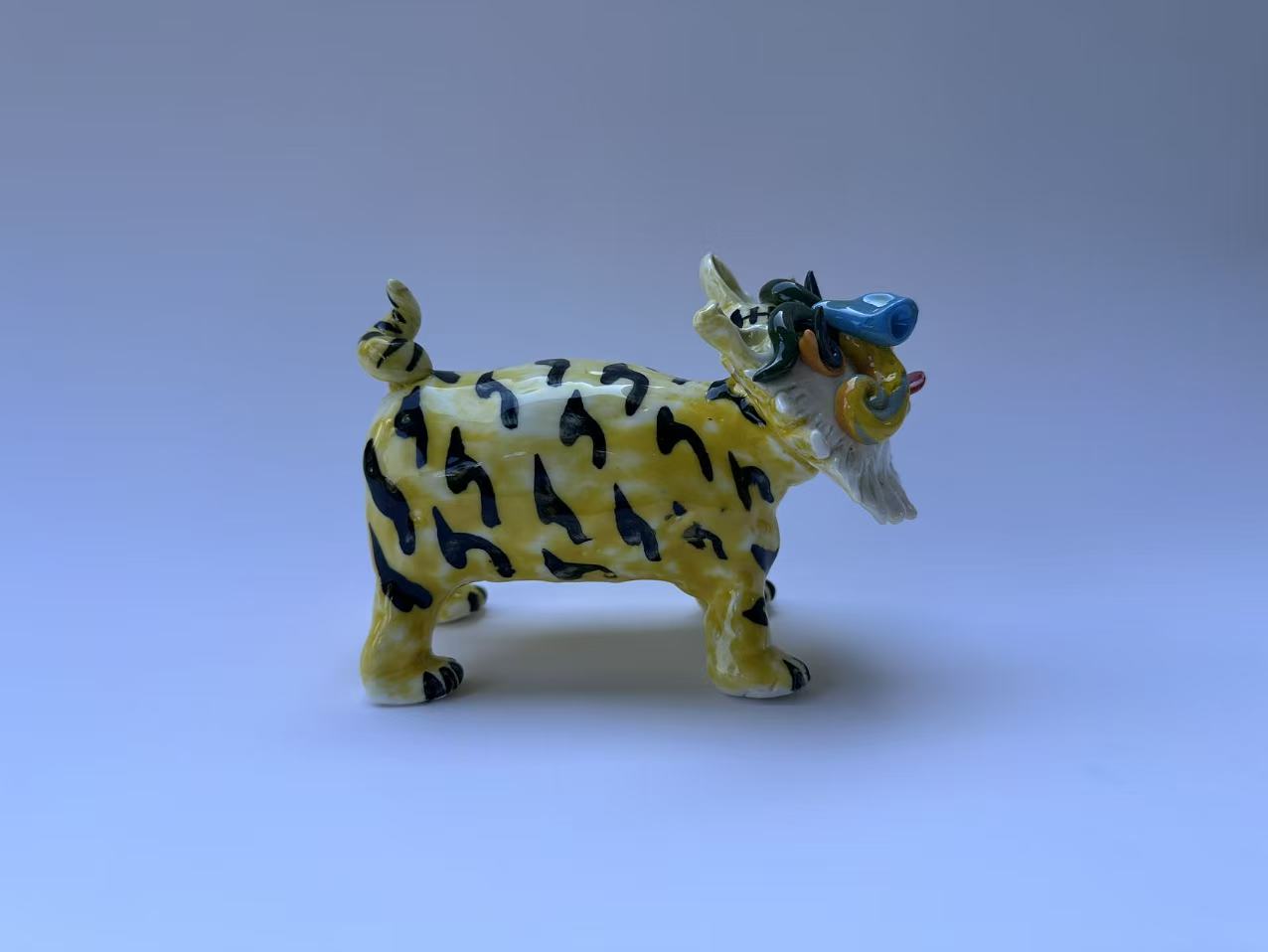 Handmade Whimsical Tiger Sculpture