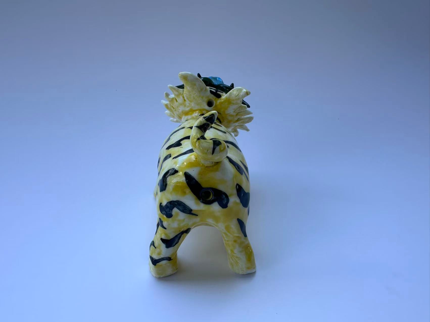 Handmade Whimsical Tiger Sculpture