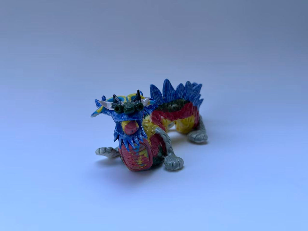 Handmade Colorful Dragon Art Sculpture
