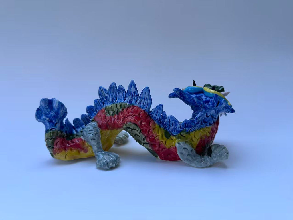 Handmade Colorful Dragon Art Sculpture