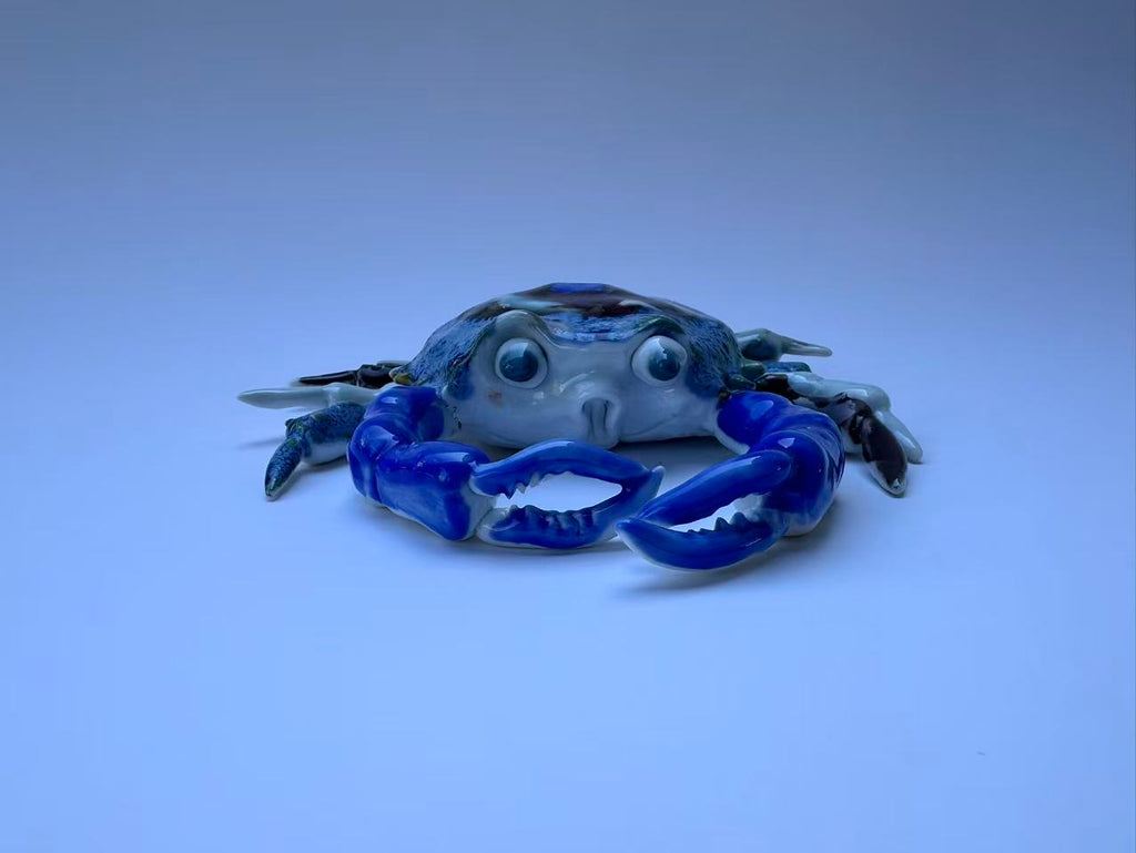 Handmade Colorful Crab Art Sculpture