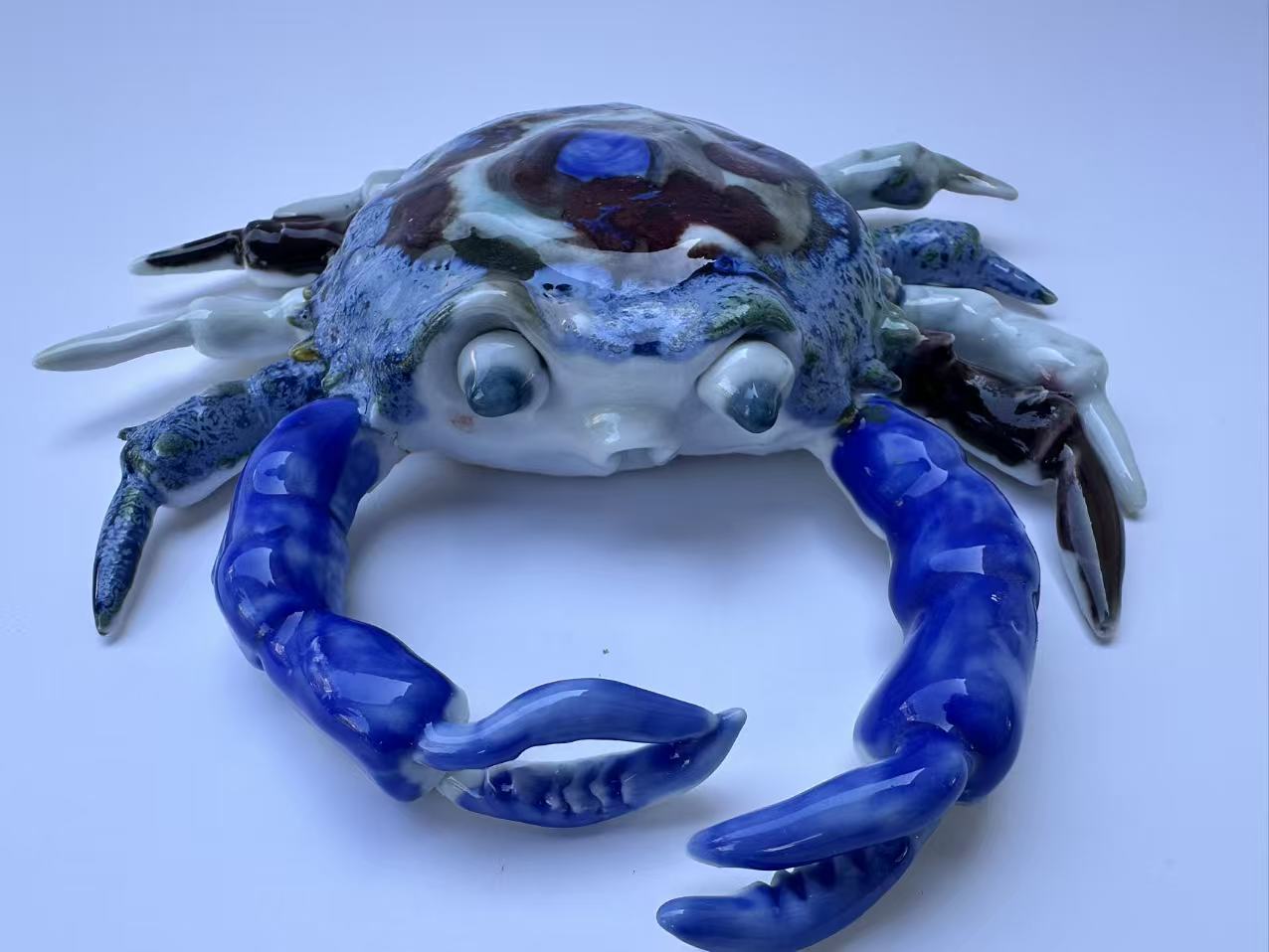Handmade Colorful Crab Art Sculpture