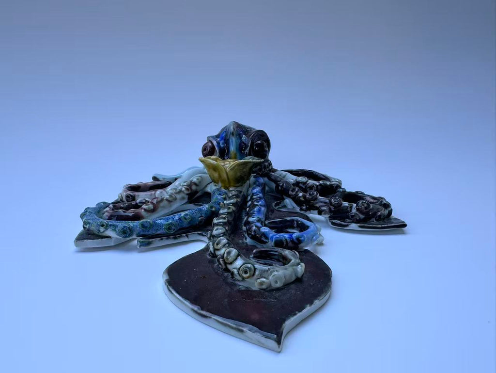Handmade Colorful Octopus Art Sculpture