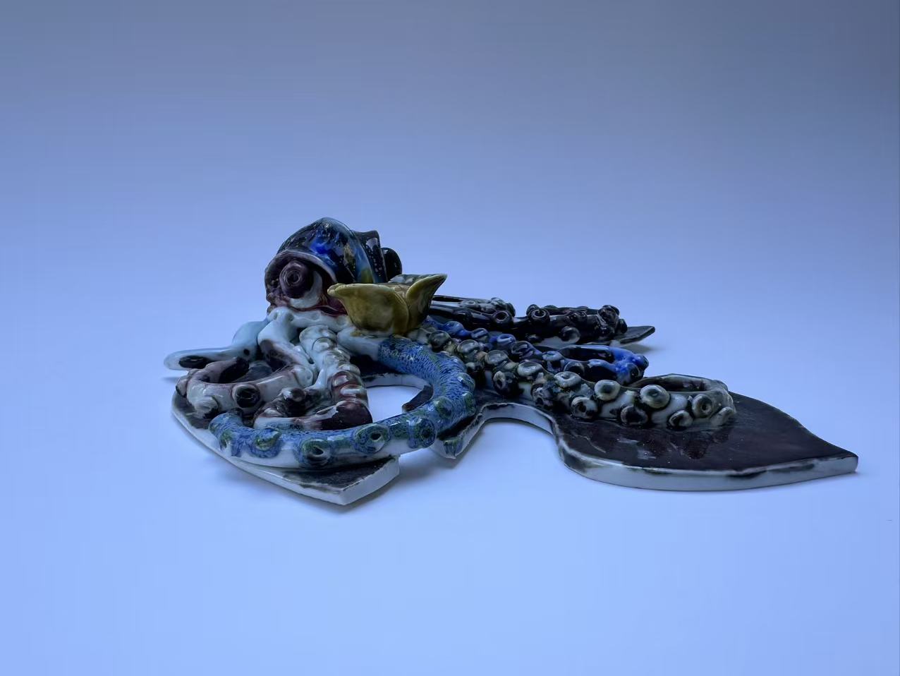 Handmade Colorful Octopus Art Sculpture